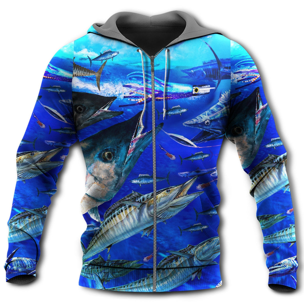 Blue Fish Love Ocean Hoodie For Fishing Trips Weekend Outings And Relaxed Casual Wear