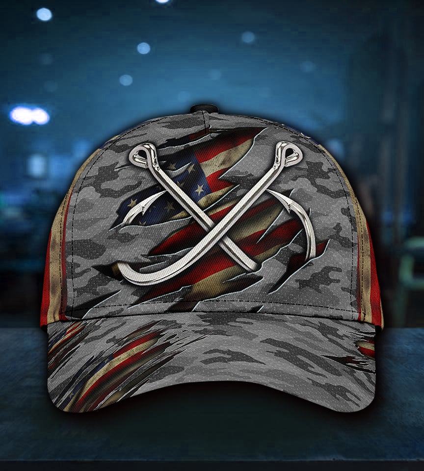 Fishing Camouflage Carbon Grey Classic Cap For Nature Lovers Travel And Casual Daily Styling