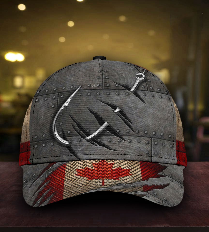 Fishing Canada Flag Outdoor Classic Cap For Holiday Trips Daily Outfits And Thoughtful Gifting