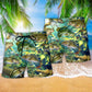 Fishing Cheaper Than Therapy Hawaiian Print Beach Shorts For Active Summer Travel