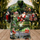 Happy Fishing Christmas Fishmasand New Reel Hawaiian Shirt For Vacation Days And Relaxed Coastal Outings