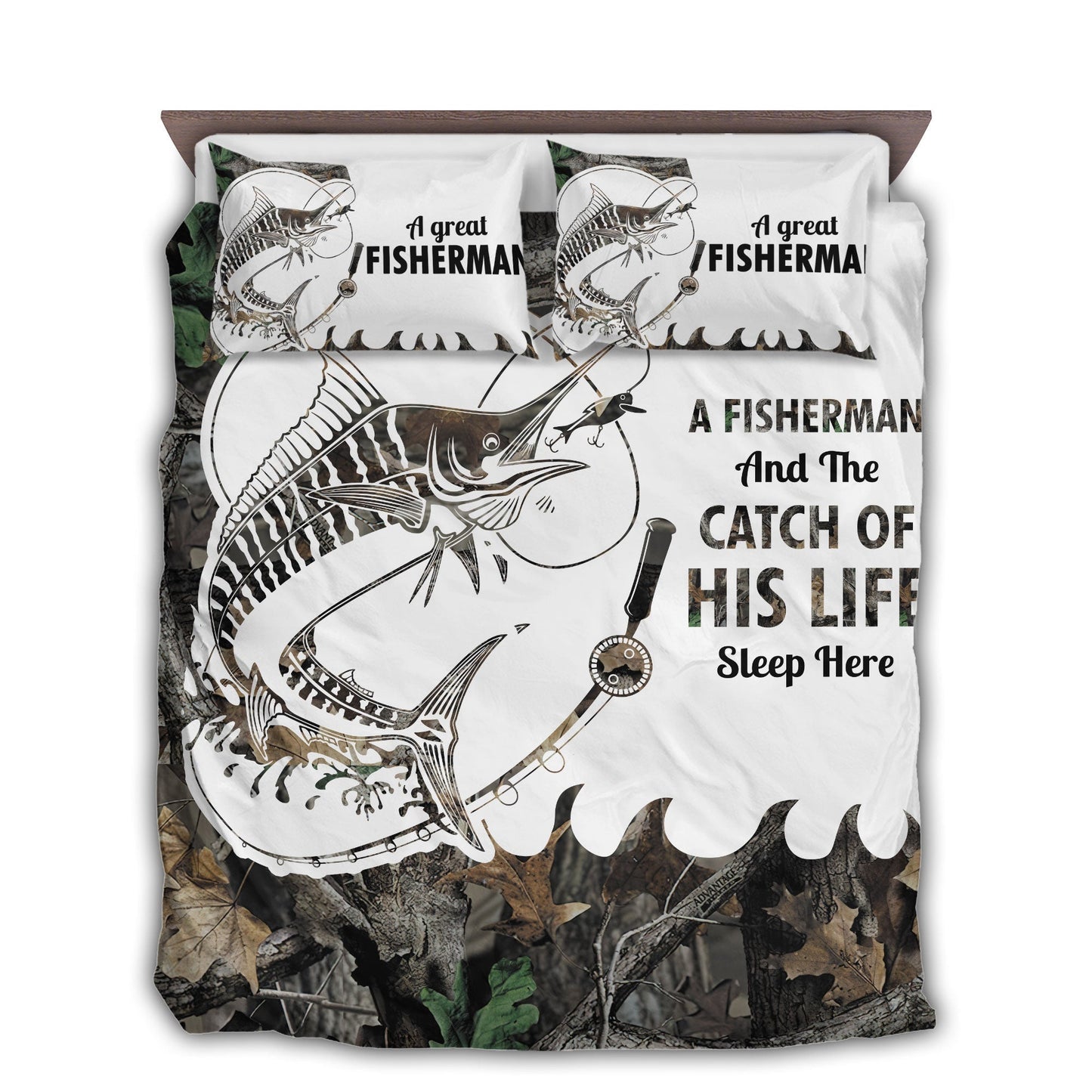 Fishing Couple Best Catch Bedding Cover For Pet Lover Bedroom Decor