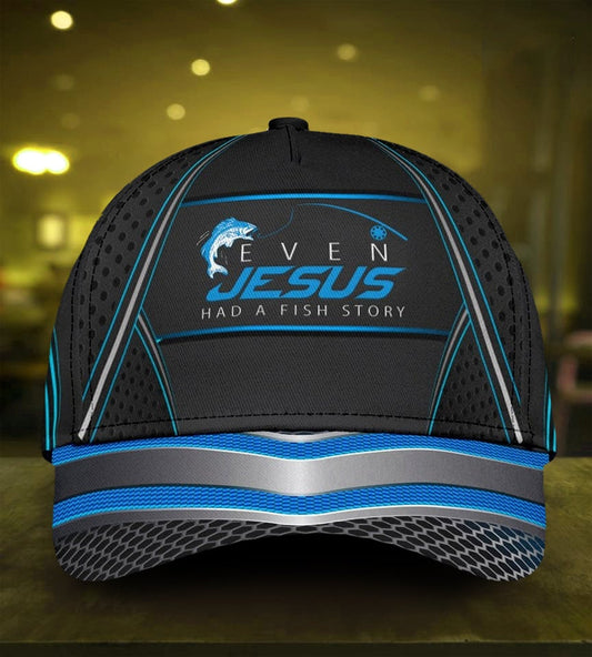 Fishing Faith Fish Story Classic Cap For Everyday Accessories Vacations And Outdoor Fun