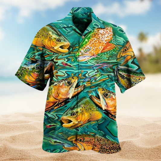 Christmas Santa Light Hawaiian Shirt Tropical Styling View For Coastal Travel