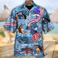 Fishing American Hawaiian Shirt Artwork View For Weekend Travel And Beach Style
