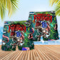 Fishing Freedom Hooked Beach Shorts Pattern Detail For Cruise Vacations And Distinctive Seasonal Style