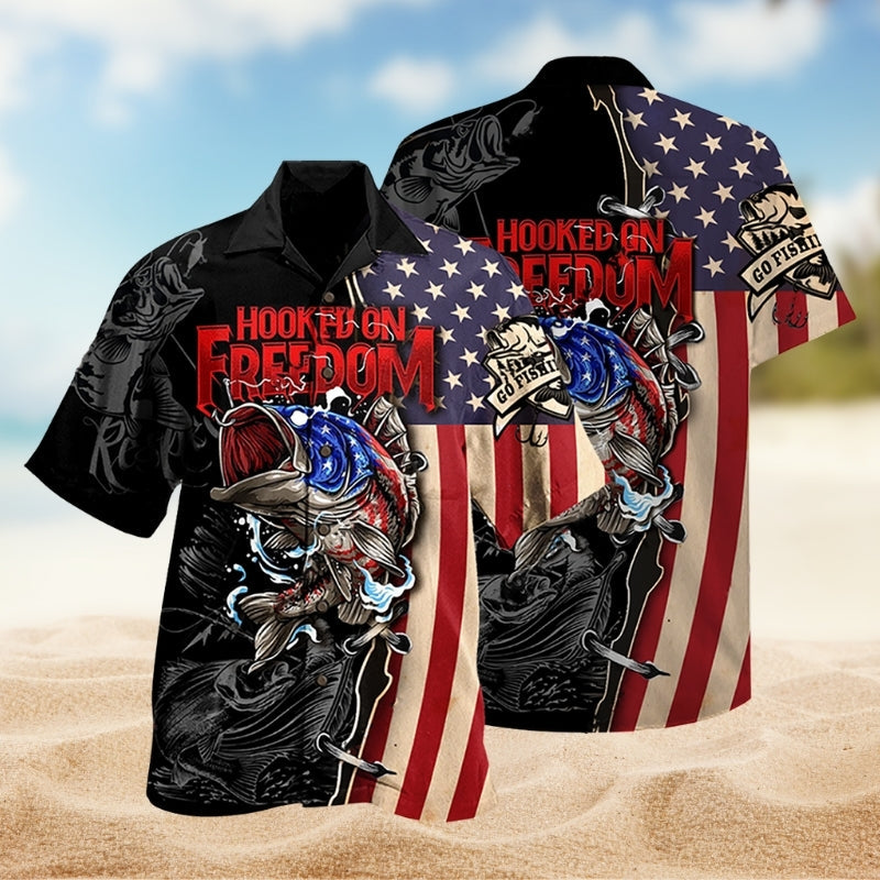 Fishing Vacation Sport Hawaiian Shirt For Outdoor Adventures, Coastal Travel, And Comfortable Casual Style