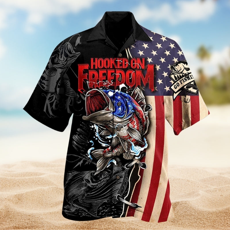 Fishing Vacation Sport Hawaiian Shirt For Outdoor Adventures, Coastal Travel, And Comfortable Casual Style