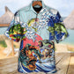 Fishing Big Waves Hawaiian Shirt Artwork View For Weekend Travel And Beach Style
