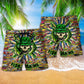 Fishing Skull Outdoor Beach Shorts Pattern Detail For Coastal Leisure And Vacation Ready Style