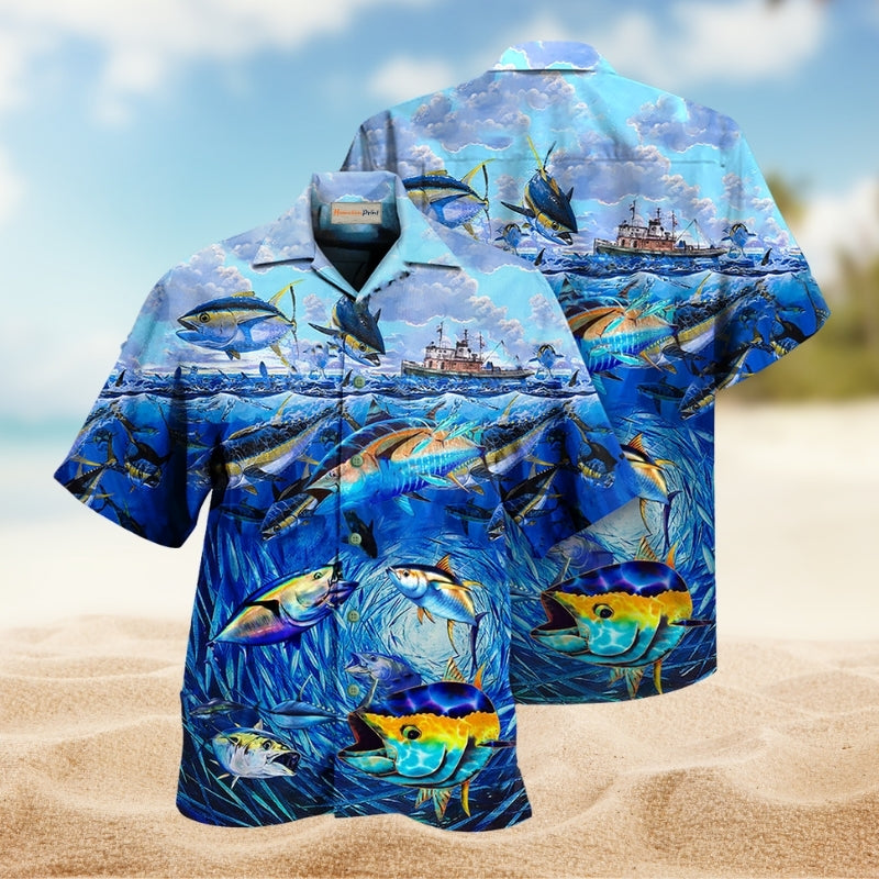 Fishing Vacation Sport Hawaiian Shirt Artwork View For Island Holidays