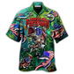 Fishing Hooked Freedom American Hawaiian Shirt Design View For Casual Summer Styling