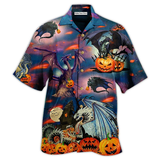 Halloween And Fantasy Dragon Hawaiian Shirt For Tropical Getaways Outdoor Fun And Everyday Wear