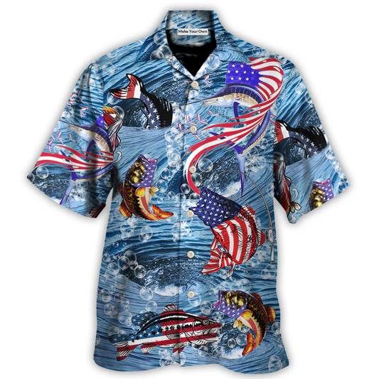 Fishing American Hawaiian Shirt For Vacation Days And Relaxed Coastal Outings