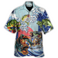 Fishing Big Waves Hawaiian Shirt For Vacation Days And Relaxed Coastal Outings