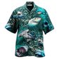 Fish Shark Full Hawaiian Shirt Pattern View For Lightweight Everyday Style