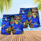 Fishing Lover Christmas Night Beach Shorts For Resort Travel And Thoughtful Summer Gifting