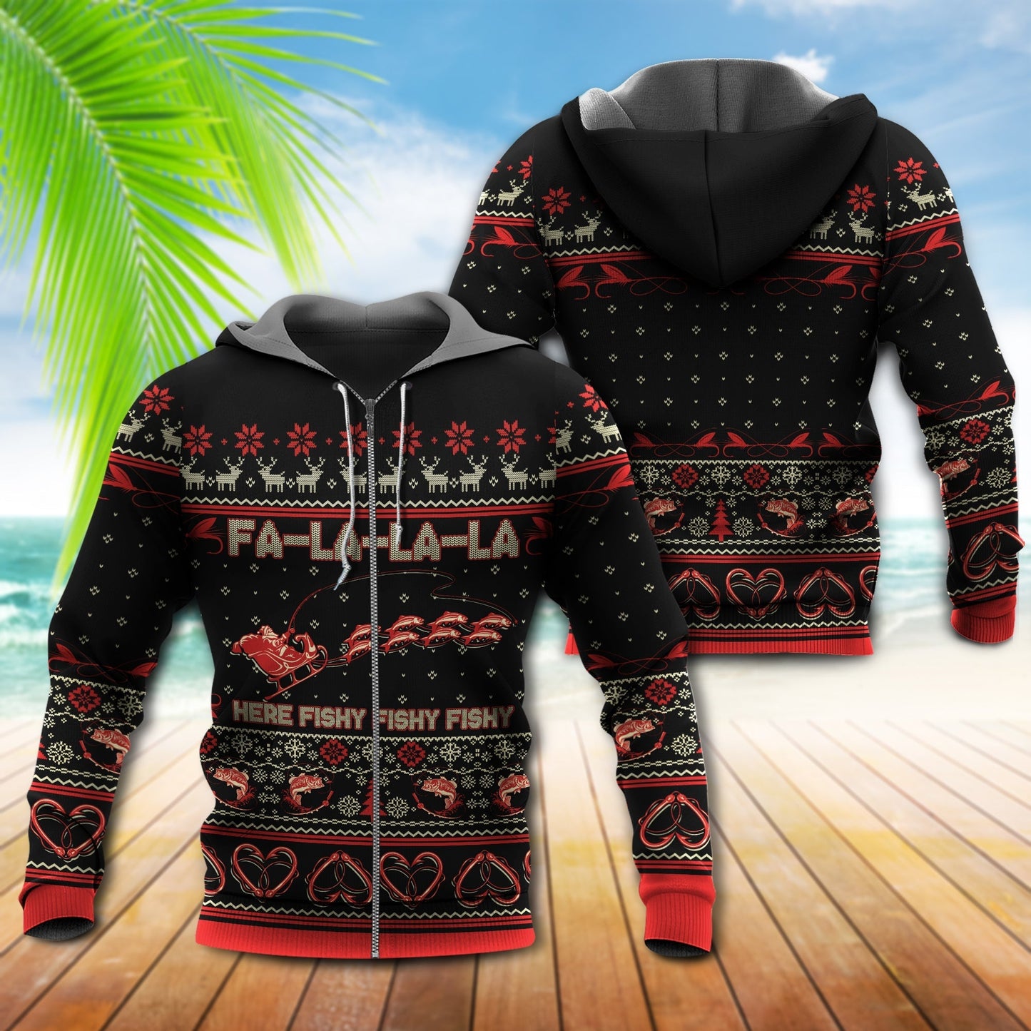 Fishing Christmas Fishy Hoodie For Festive Family Moments Winter Wear And Holiday Gift Ideas