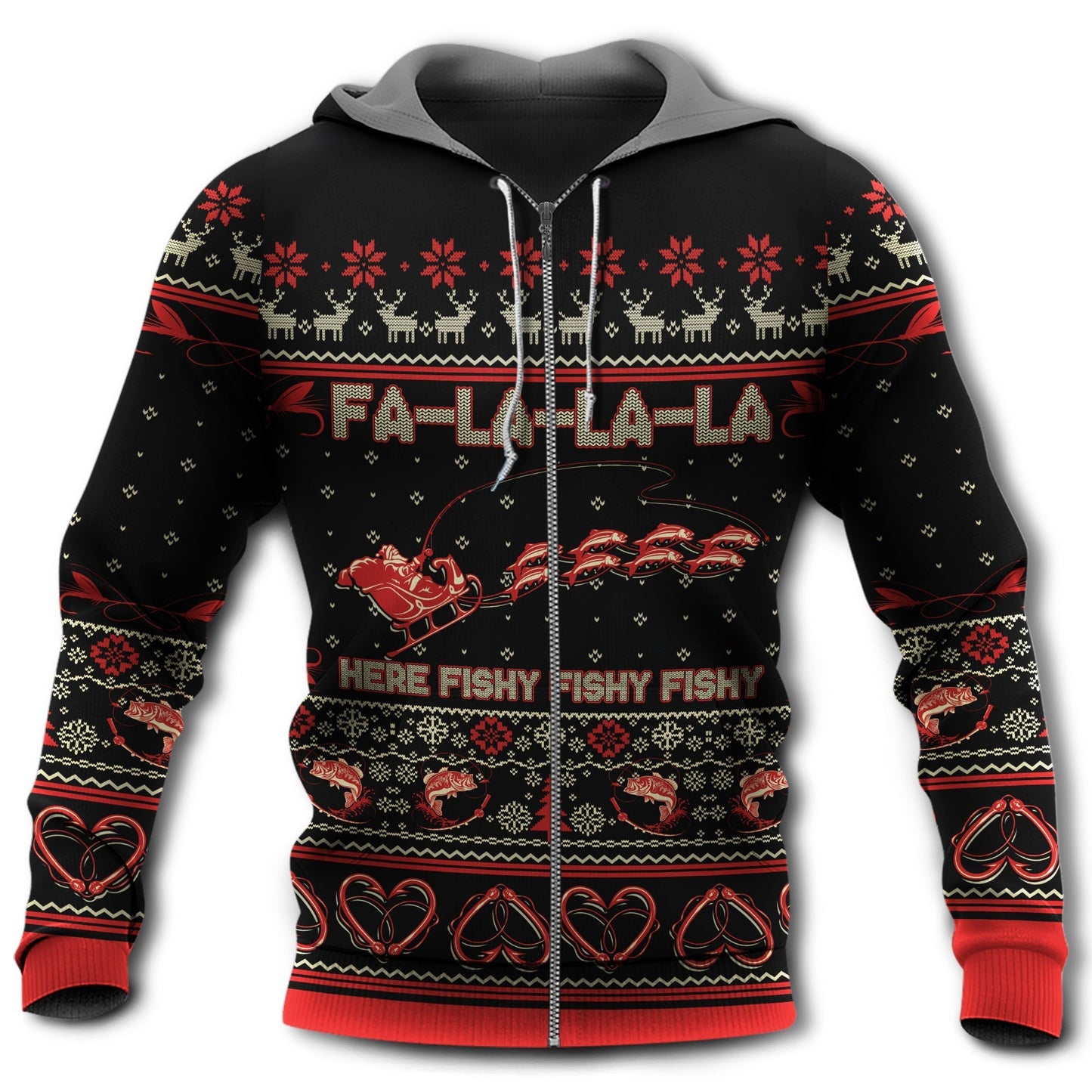 Fishing Christmas Fishy Hoodie For Festive Family Moments Winter Wear And Holiday Gift Ideas