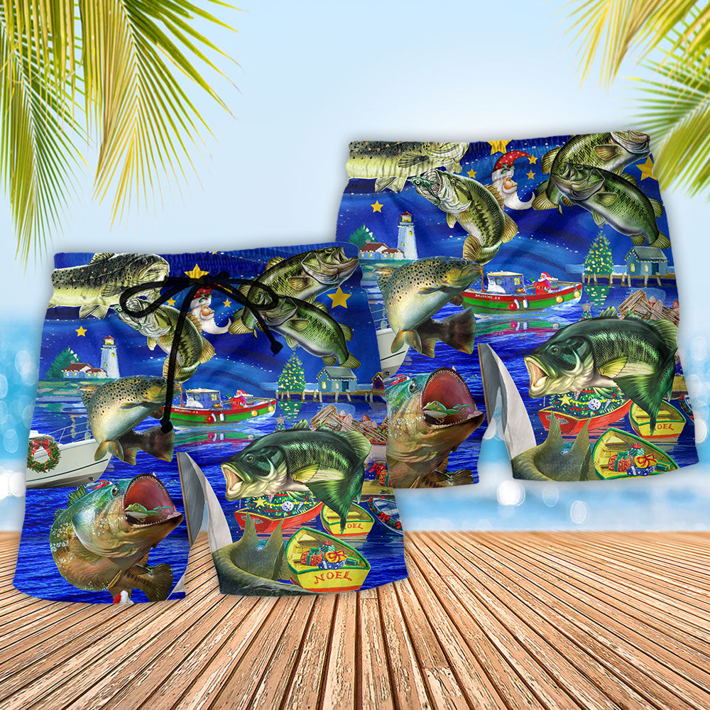 Fishing Less Worry More Joy Beach Shorts Pattern View For Resort Days And Outdoor Activities