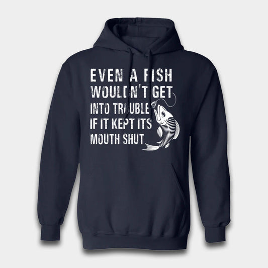 Fishing Mouth Shut Hoodie For Fishermen Camping Adventures And Comfortable Streetwear