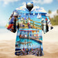Fishing Pier Hawaiian Shirt For Coastal Adventures Outdoor Gatherings And Casual Warm Weather Wear