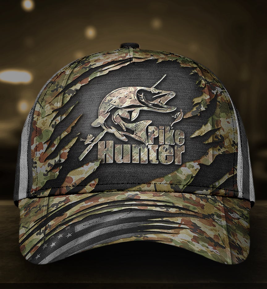 Fishing Pike Hunter Hunting Classic Cap For Beach Days Travel And Relaxed Everyday Outfits