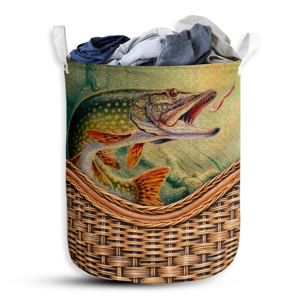 Fishing Rattan Texture Lover Laundry Basket For Bathroom Bedroom Storage