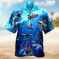 Fishing Shark Hawaiian Shirt For Sports Fans, Summer Outings, And Relaxed Vacation Wear