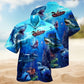 Fishing Shark Hawaiian Shirt For Sports Fans, Summer Outings, And Relaxed Vacation Wear