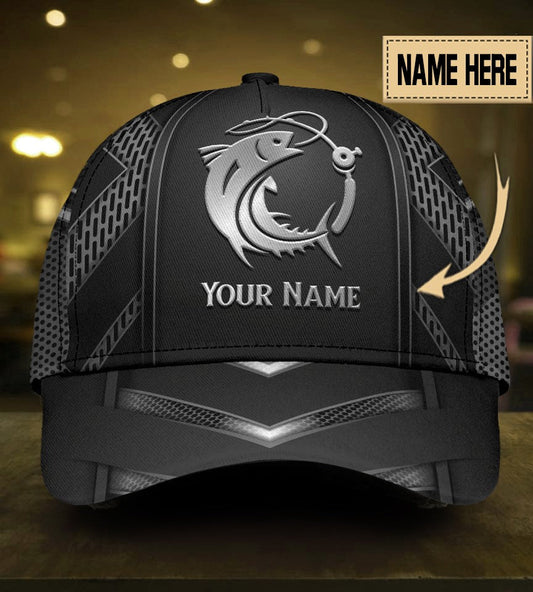 Fishing Silver Personalized Classic Cap For Casual Styling Holiday Travel And Weekend Adventures