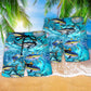 Tuna Fishing In Sea Beach Shorts Pattern View For Relaxed Vacation Styling