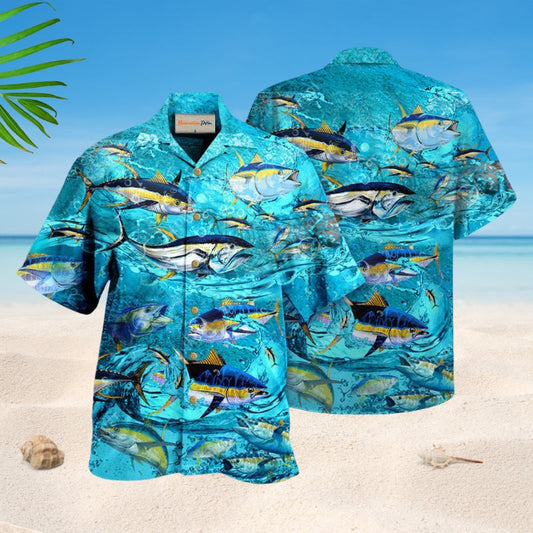 Fishing Tuna Sea Hawaiian Shirt For Sports Fans, Summer Outings, And Relaxed Vacation Wear