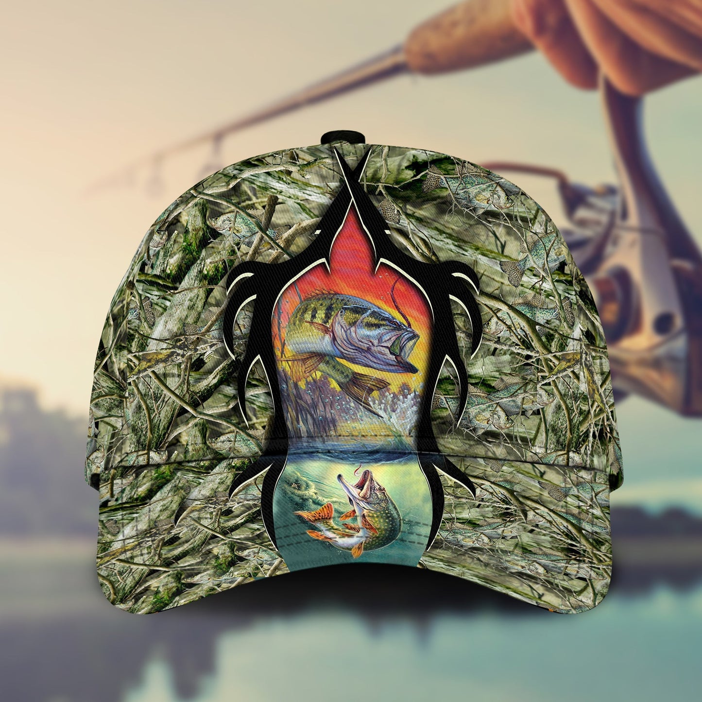 Fishing Green Style Lover Classic Cap For Festivals Travel Adventures And Casual Gift Giving