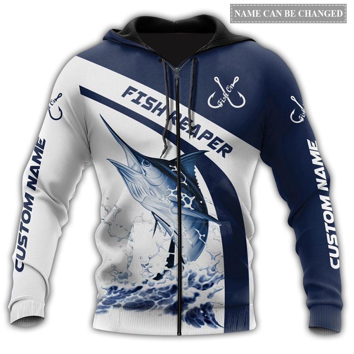 Fishing Fish Reaper Personalized Hoodie For Lake Days Outdoor Travel And Thoughtful Angler Gifting