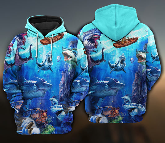 Fishing Shark Boat Hoodie For Coastal Fishing Trips Casual Outfits And Weekend Travel