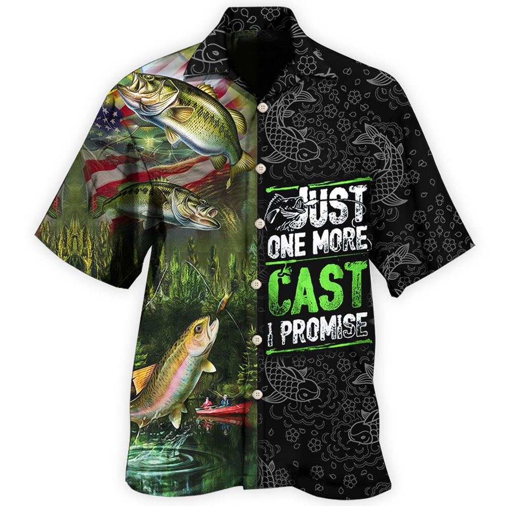Fishing Cast Promise Hawaiian Shirt For Coastal Travel, Casual Events, And Comfortable Summer Wear