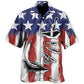 American Fishing Outdoor Hawaiian Shirt For Tropical Holidays, Outdoor Gatherings, And Everyday Comfort