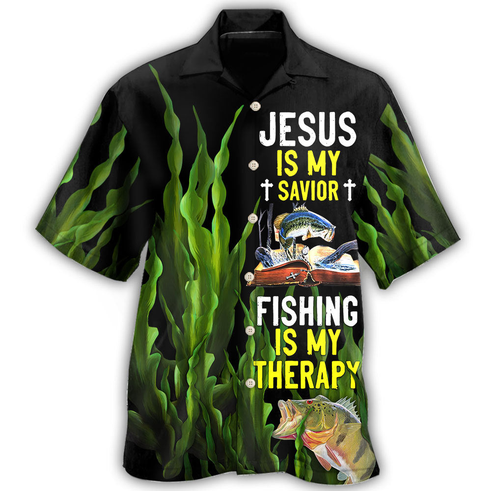 Fishing Therapy Angler Hawaiian Shirt For Sports Fans, Summer Outings, And Relaxed Vacation Wear