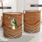 Fishing Rattan Texture Laundry Basket For Room Home Organizer