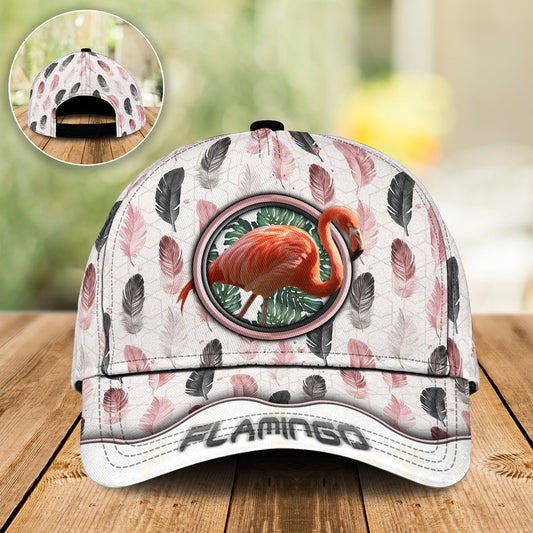 Pink Flamingo Feather Classic Cap For Daily Wear Travel And Outdoor Activities