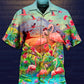 Flamingo Couple Hawaiian Shirt Design View For Resort Travel And Thoughtful Gifting