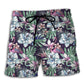 Hibiscus Summer Flamingo Beach Shorts For Island Getaways And Weekend Casual Style