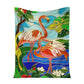 Flamingo Love Beautiful Life Flannel Blanket For Cozy Bedroom Sofa Decor