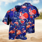 Tropical Flamingo Hawaiian Shirt For Summer Vacation, Casual Weekend, And Resort Wear