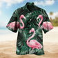 Flamingo Style Hawaiian Shirt For Poolside Gathering And Comfortable Travel Wear