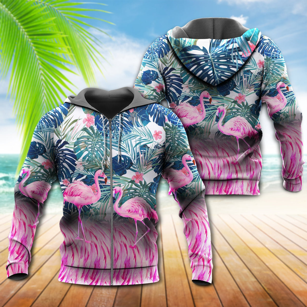 Tropical Flamingo Lover Hoodie For Casual Street Style Travel And Daily Comfort
