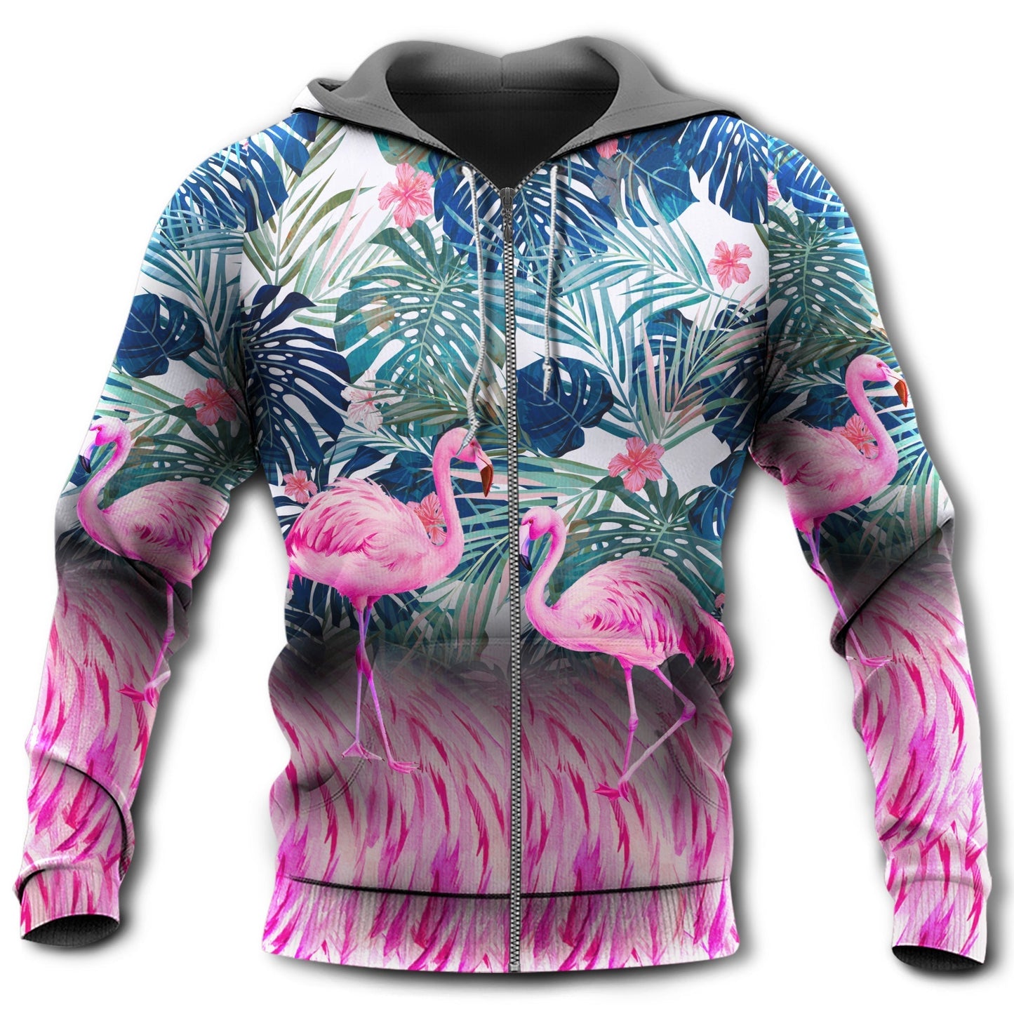 Tropical Flamingo Lover Hoodie For Casual Street Style Travel And Daily Comfort
