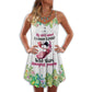Flamingo Loves Tropical V-Neck Sleeveless Cami Dress For Island Holidays And Thoughtful Gifting