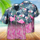 Pink Flamingo Hawaiian Shirt Pattern View For Lightweight Everyday Style